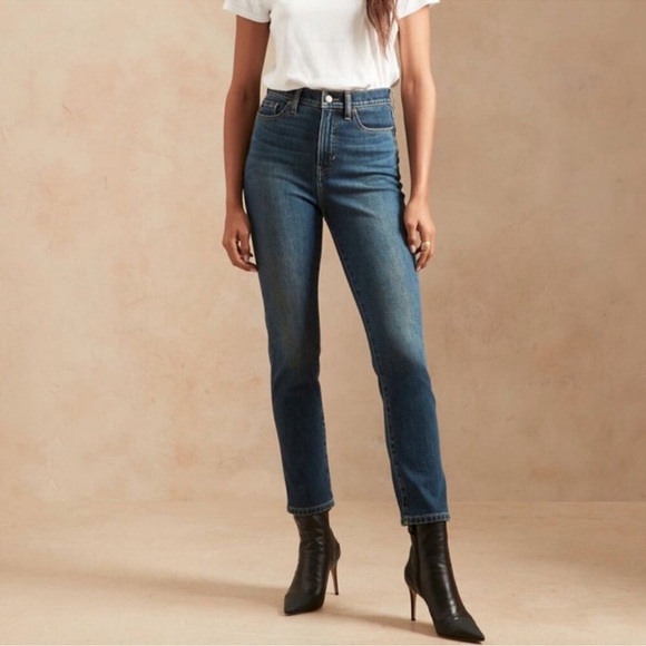 Banana Republic Ariane High Rise Slim Jeans in Dark Wash Size 28 - Picture 8 of 10